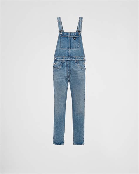 prada denim overalls|Light Blue Denim overalls .